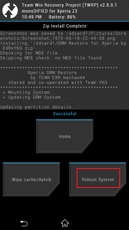 استعادة DRM Keys لجهاز XPERIA Z3 لمن فقدها بعد فتح البوتلودر استعادة DRM Keys لجهاز XPERIA Z3 لمن فقدها بعد فتح البوتلودر