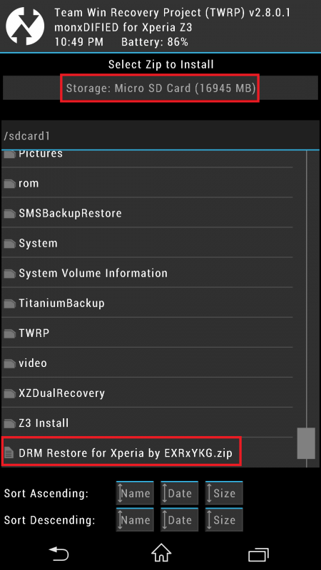 استعادة DRM Keys لجهاز XPERIA Z3 لمن فقدها بعد فتح البوتلودر استعادة DRM Keys لجهاز XPERIA Z3 لمن فقدها بعد فتح البوتلودر