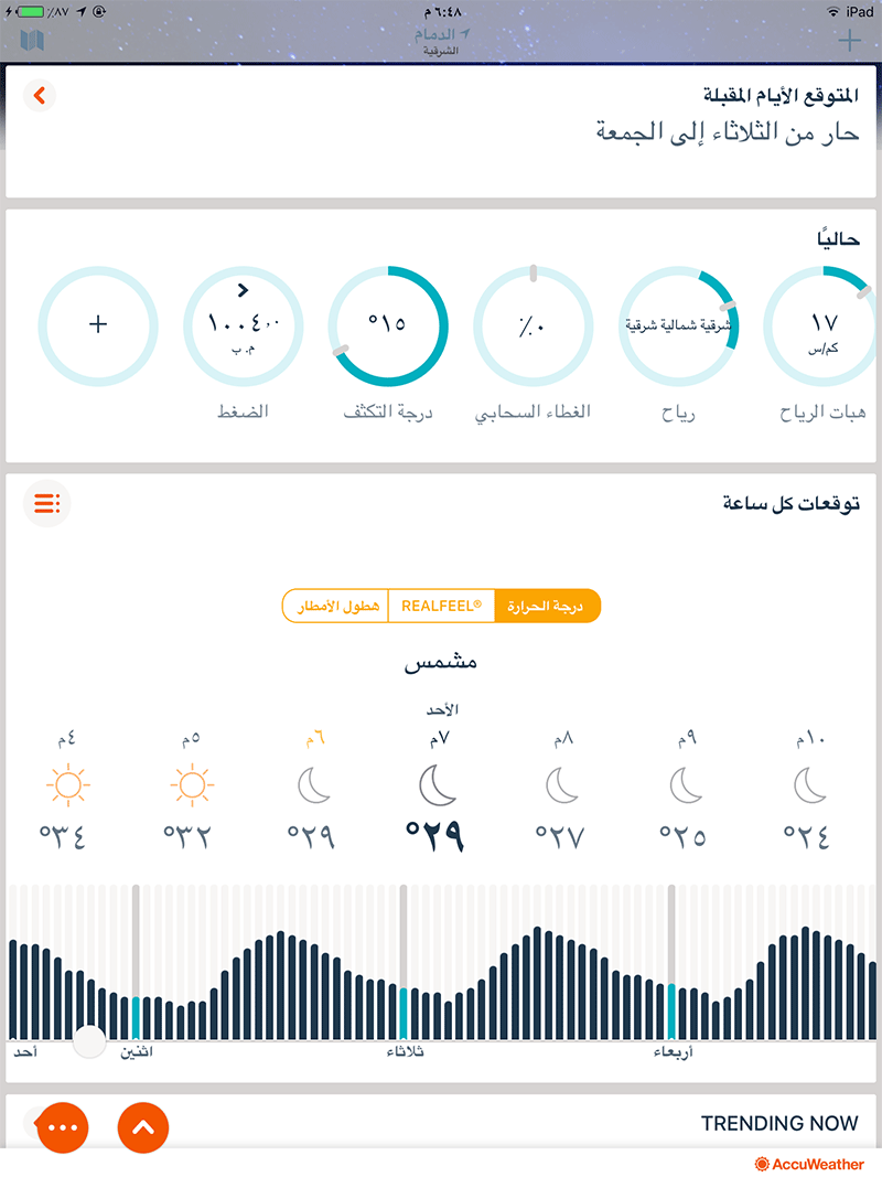 تطبيق AccuWeather أفضل تطبيق لمعرفة